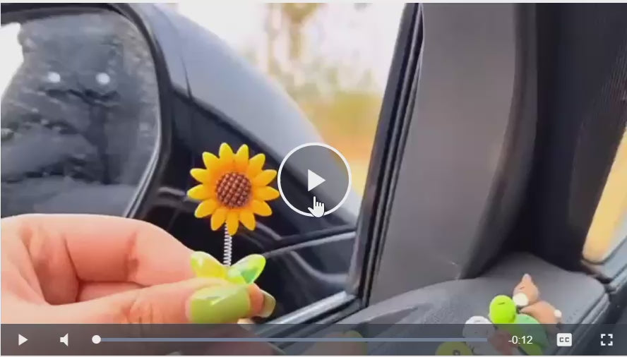 Swinging Sun Flower Dashboard Decor For Car (Pack of 5)