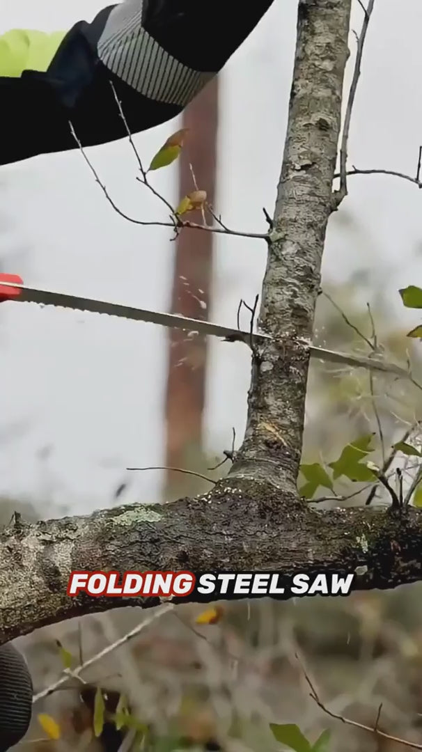 Folding Steel Saw 3 Edge Sharpen Teeth with Plastic Cover
